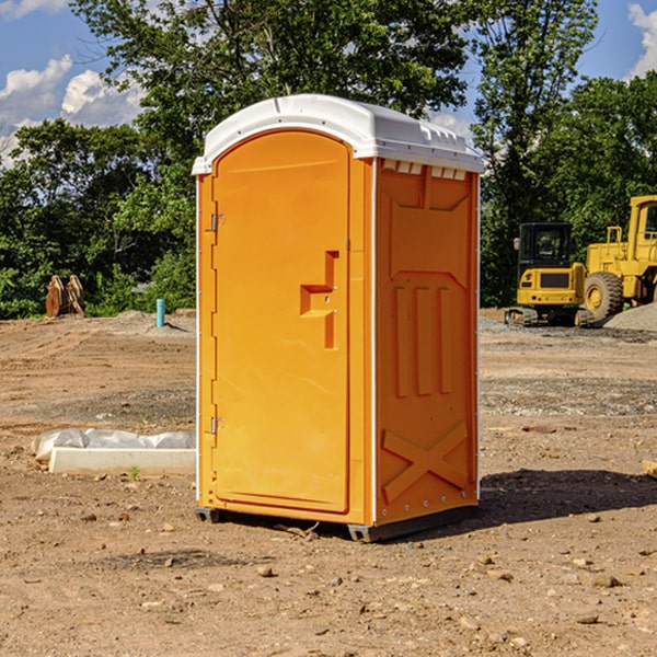 can i customize the exterior of the porta potties with my event logo or branding in Falfurrias TX